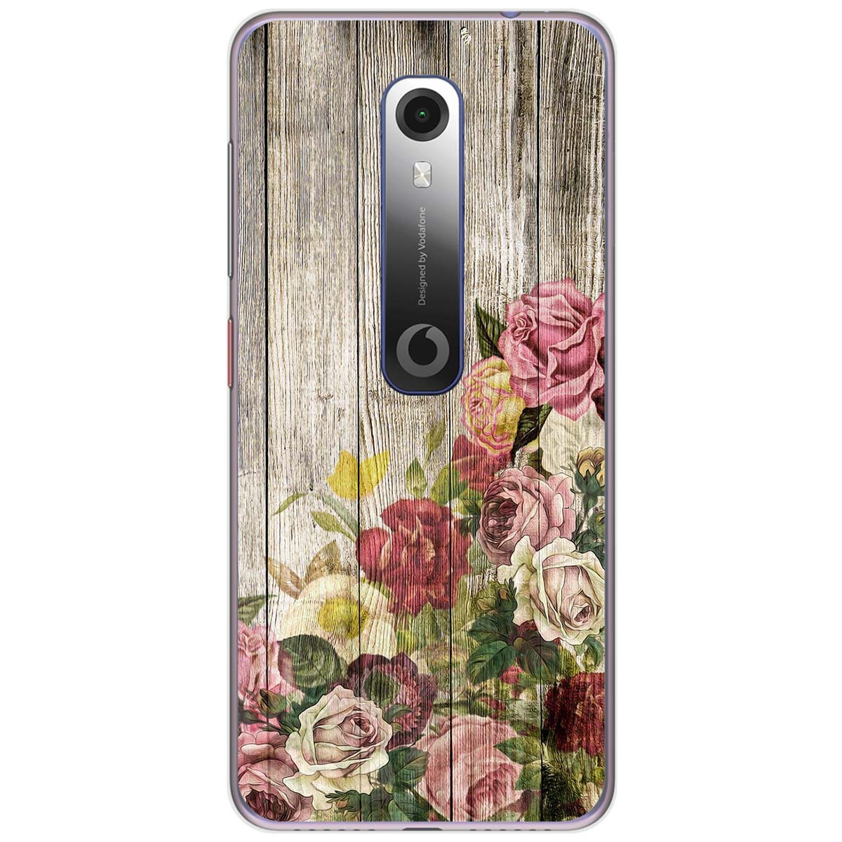 Funda Gel Tpu para Vodafone Smart N10 diseño Madera 08 Dibujos