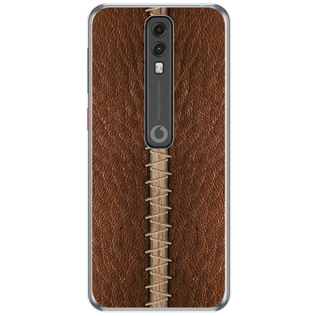 Funda Gel Tpu para Vodafone Smart V10 diseño Cuero 01 Dibujos