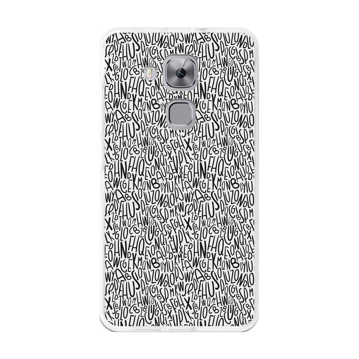 Funda Gel Tpu para Huawei Nova Plus Diseño Letras Dibujos