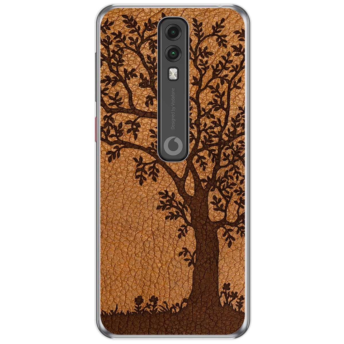Funda Gel Tpu para Vodafone Smart V10 diseño Cuero 03 Dibujos