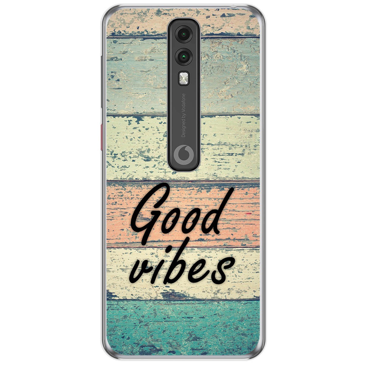 Funda Gel Tpu para Vodafone Smart V10 diseño Madera 01 Dibujos