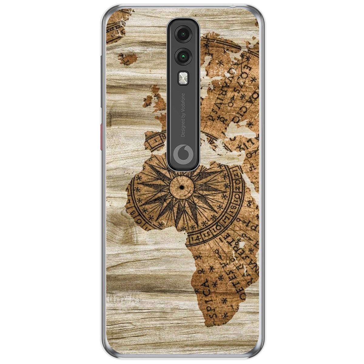 Funda Gel Tpu para Vodafone Smart V10 diseño Madera 07 Dibujos