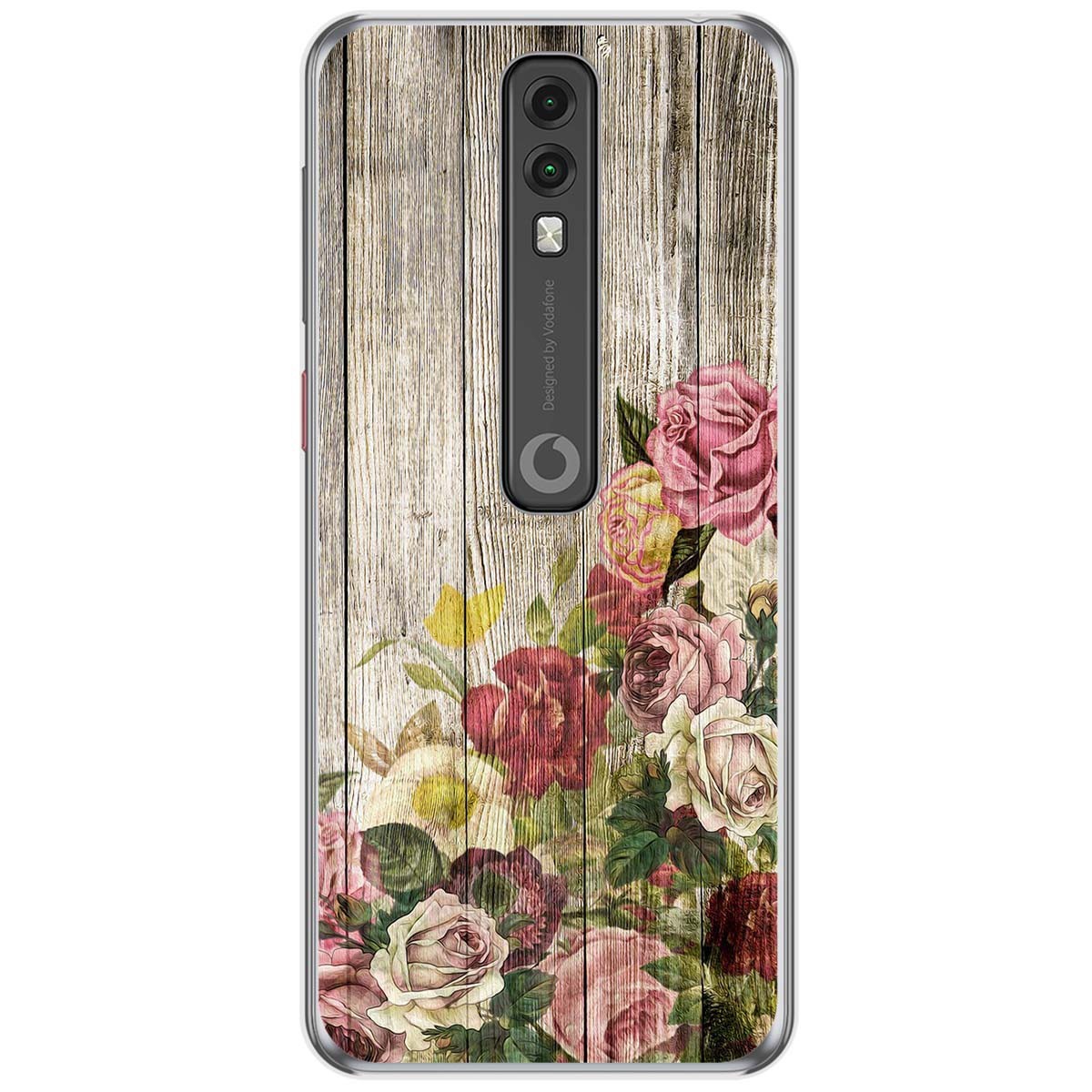 Funda Gel Tpu para Vodafone Smart V10 diseño Madera 08 Dibujos