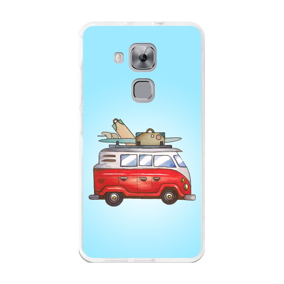 Funda Gel Tpu para Huawei Nova Plus Diseño Furgoneta Dibujos