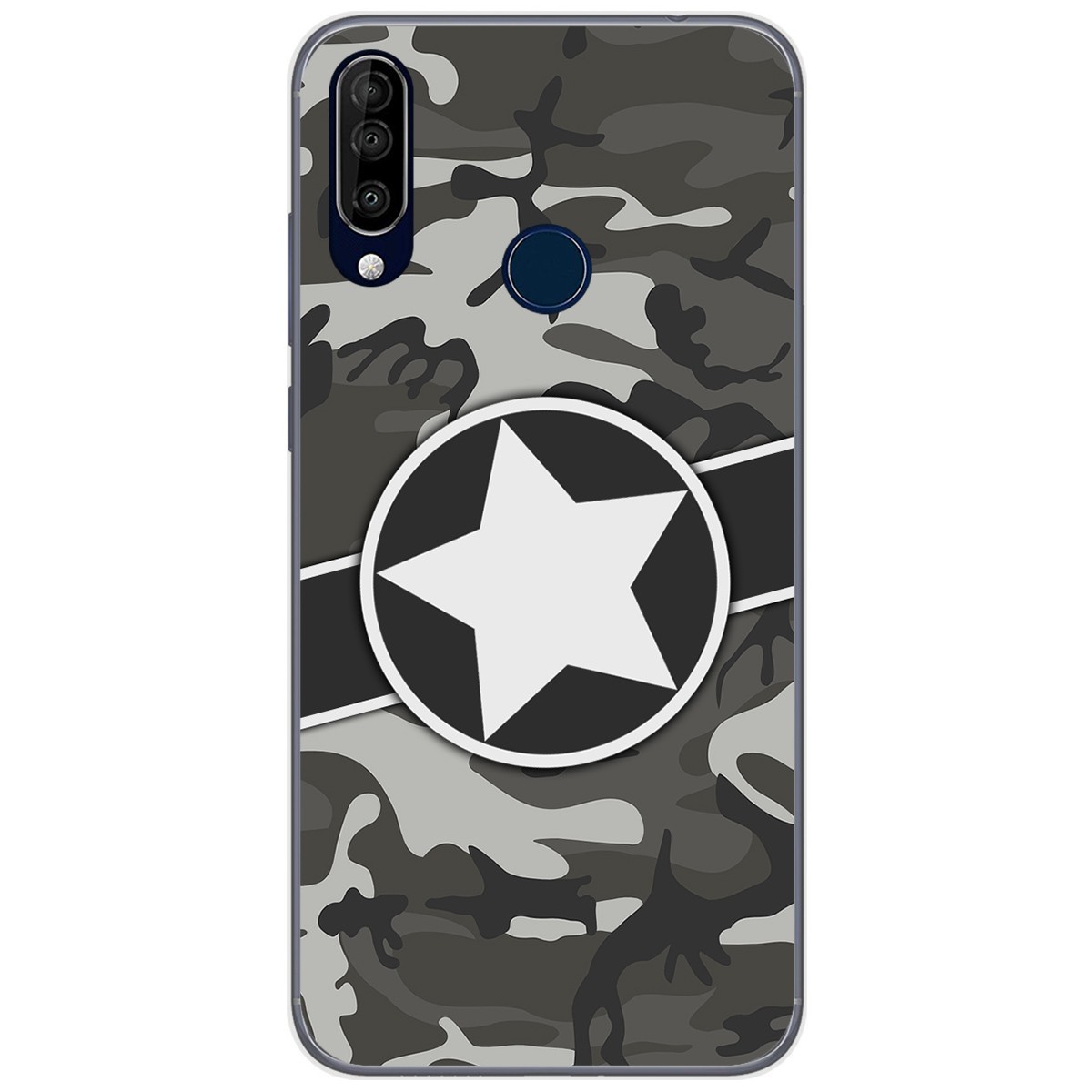 Funda Gel Tpu para Wiko View3 Pro diseño Camuflaje 02 Dibujos