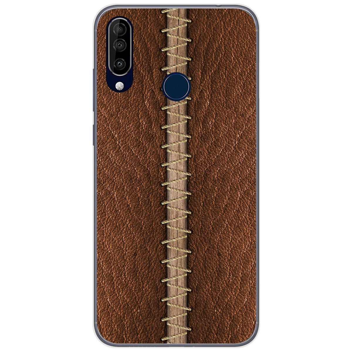 Funda Gel Tpu para Wiko View3 Pro diseño Cuero 01 Dibujos