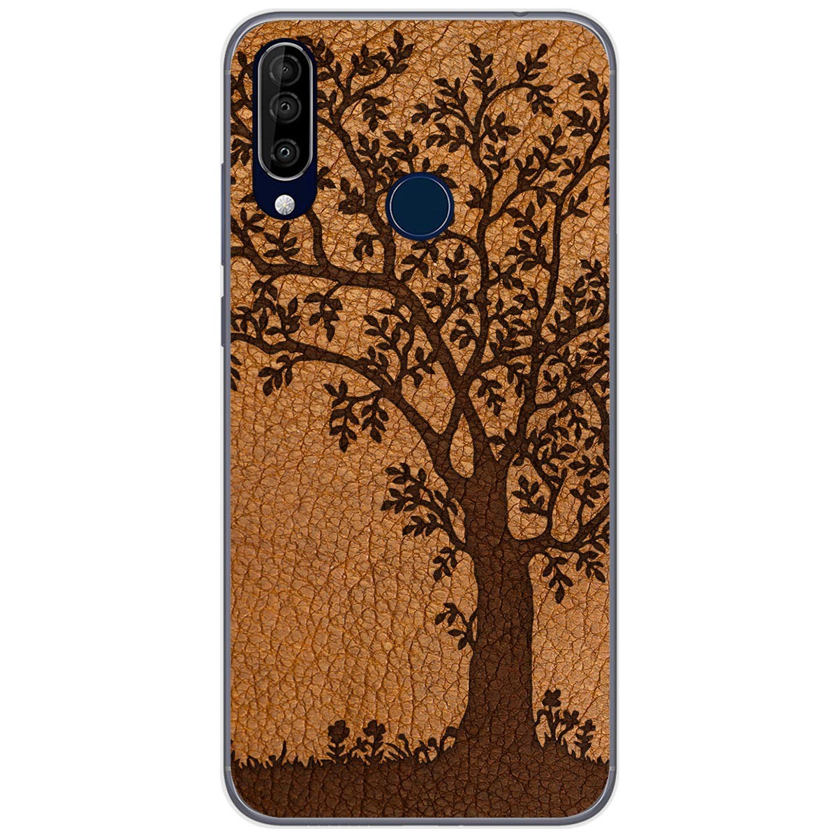 Funda Gel Tpu para Wiko View3 Pro diseño Cuero 03 Dibujos