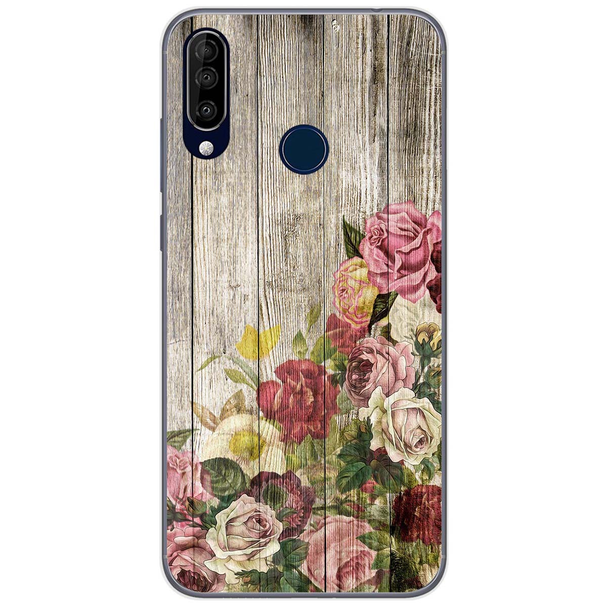 Funda Gel Tpu para Wiko View3 Pro diseño Madera 08 Dibujos