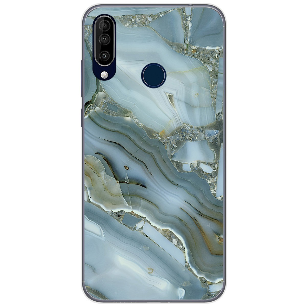 Funda Gel Tpu para Wiko View3 Pro diseño Mármol 09 Dibujos