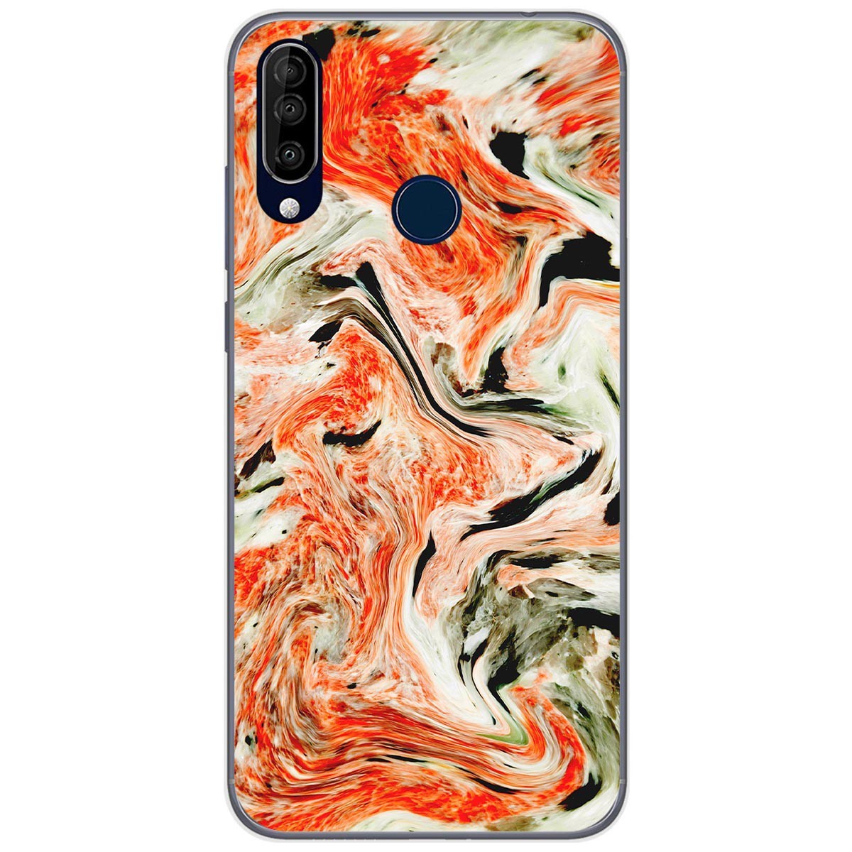 Funda Gel Tpu para Wiko View3 Pro diseño Mármol 12 Dibujos