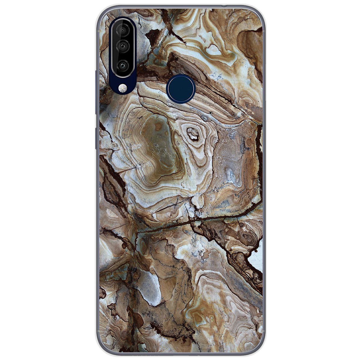 Funda Gel Tpu para Wiko View3 Pro diseño Mármol 14 Dibujos