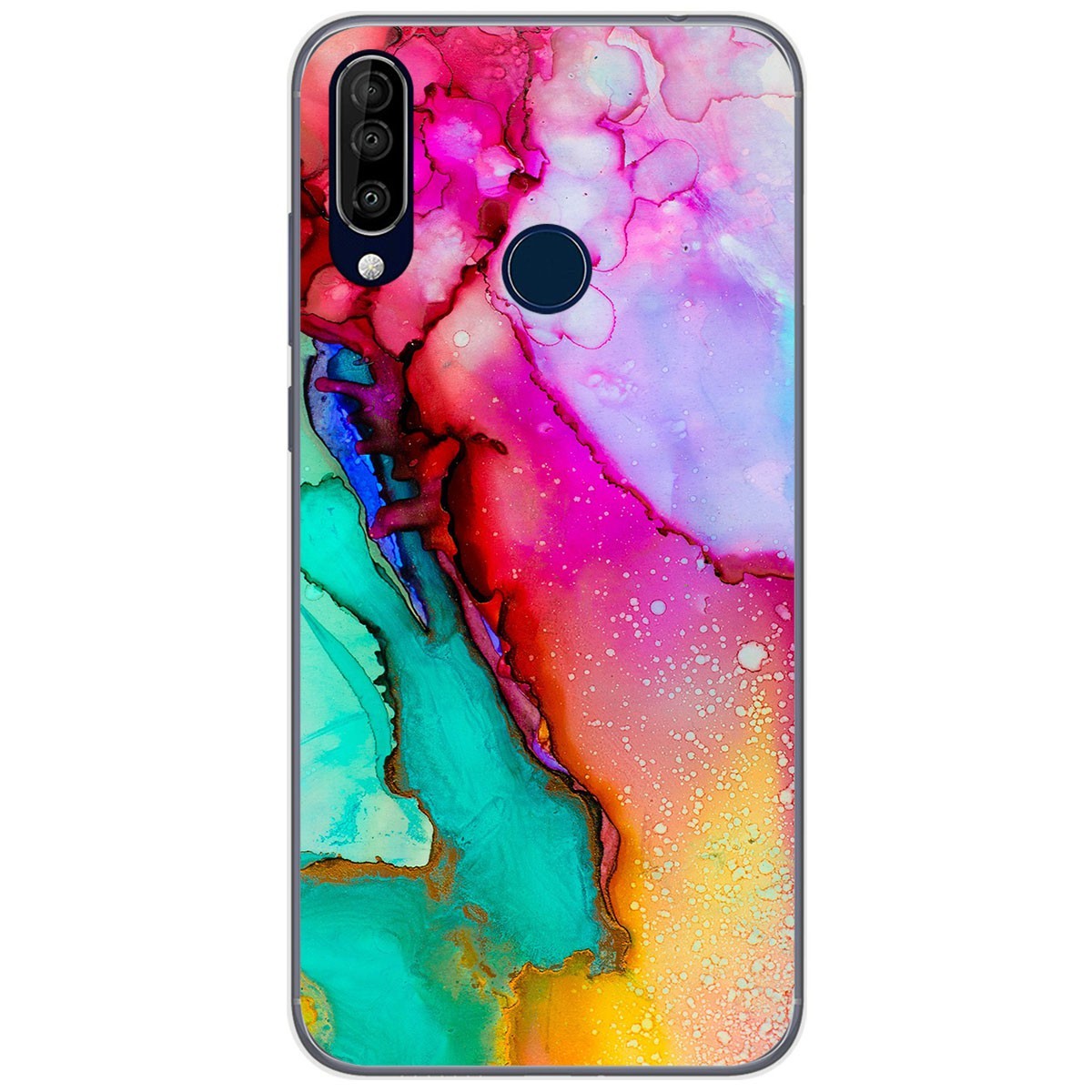 Funda Gel Tpu para Wiko View3 Pro diseño Mármol 15 Dibujos