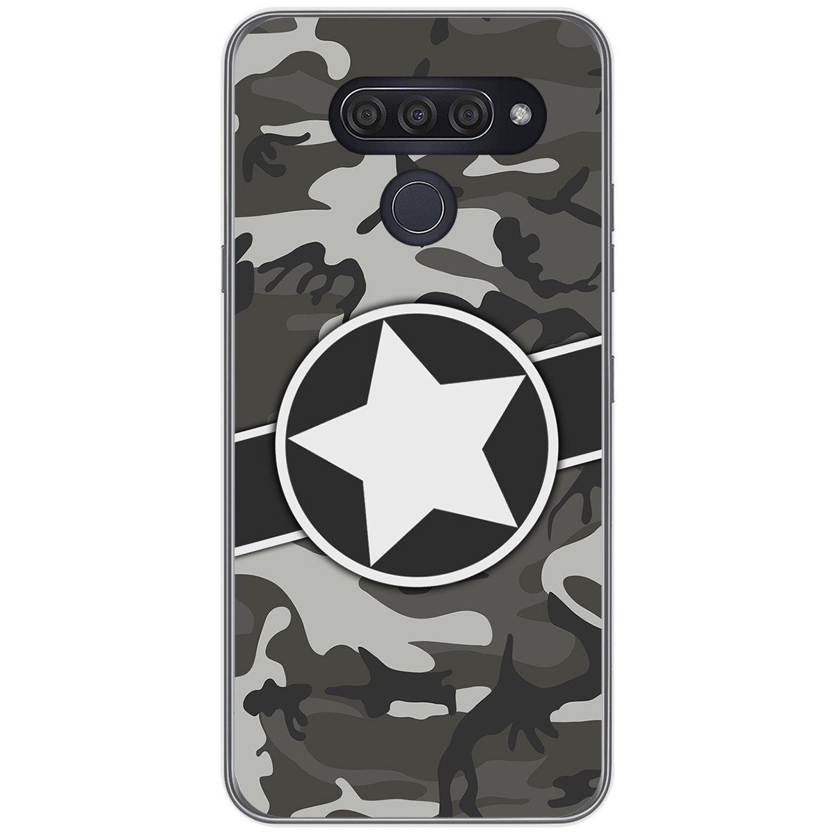 Funda Gel Tpu para Lg Q60 / K50 diseño Camuflaje 02 Dibujos