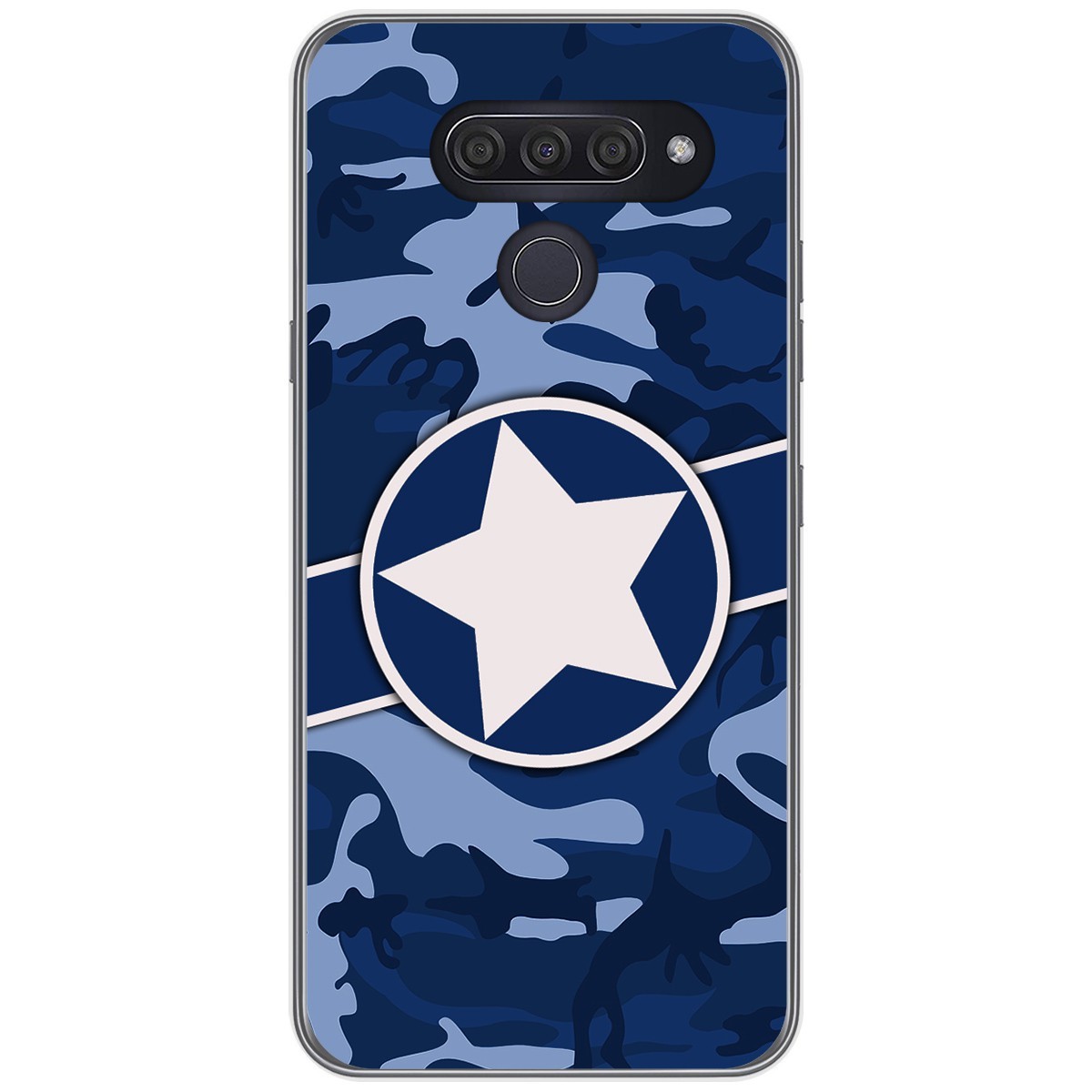 Funda Gel Tpu para Lg Q60 / K50 diseño Camuflaje 03 Dibujos