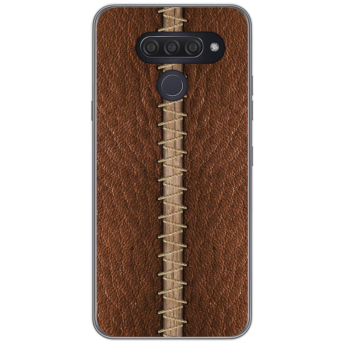 Funda Gel Tpu para Lg Q60 / K50 diseño Cuero 01 Dibujos