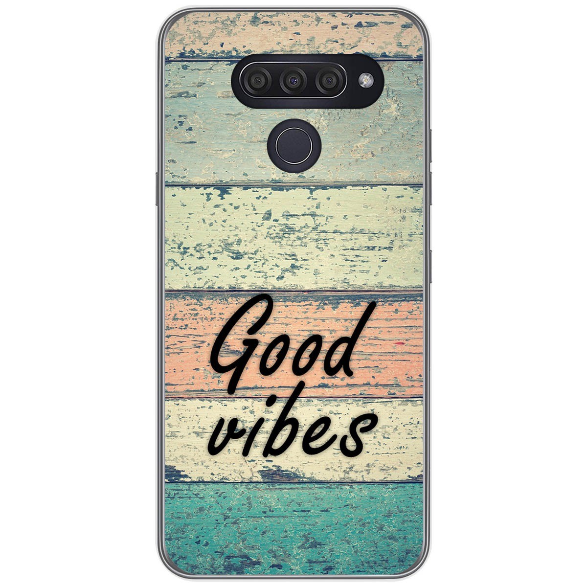 Funda Gel Tpu para Lg Q60 / K50 diseño Madera 01 Dibujos