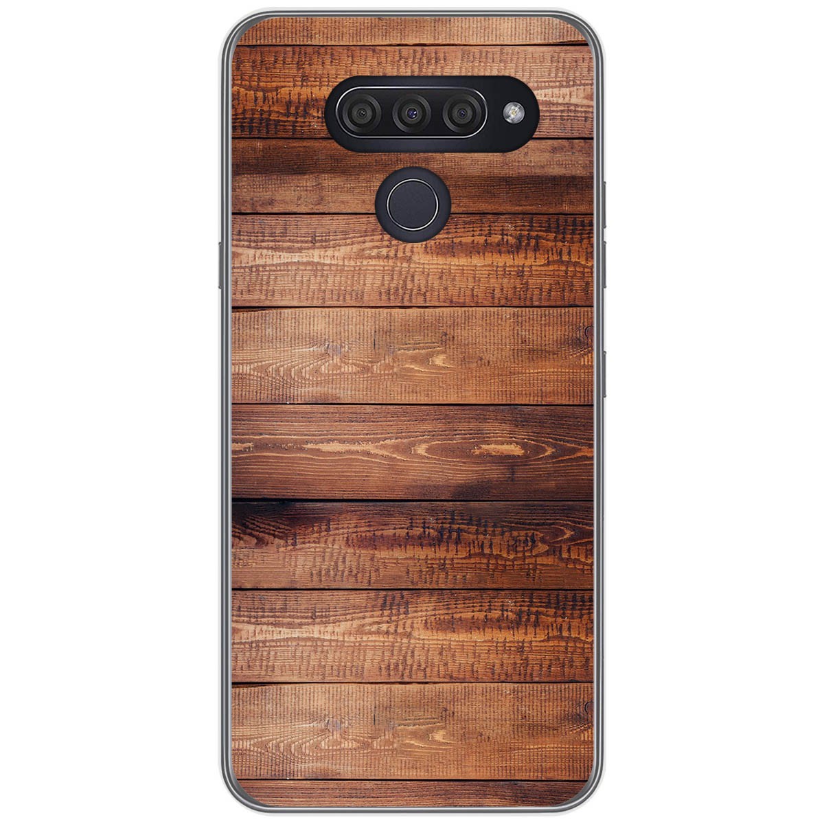 Funda Gel Tpu para Lg Q60 / K50 diseño Madera 02 Dibujos