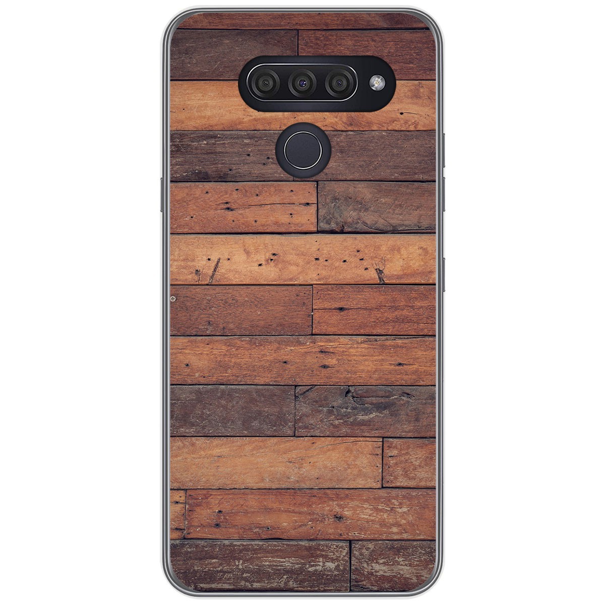 Funda Gel Tpu para Lg Q60 / K50 diseño Madera 03 Dibujos