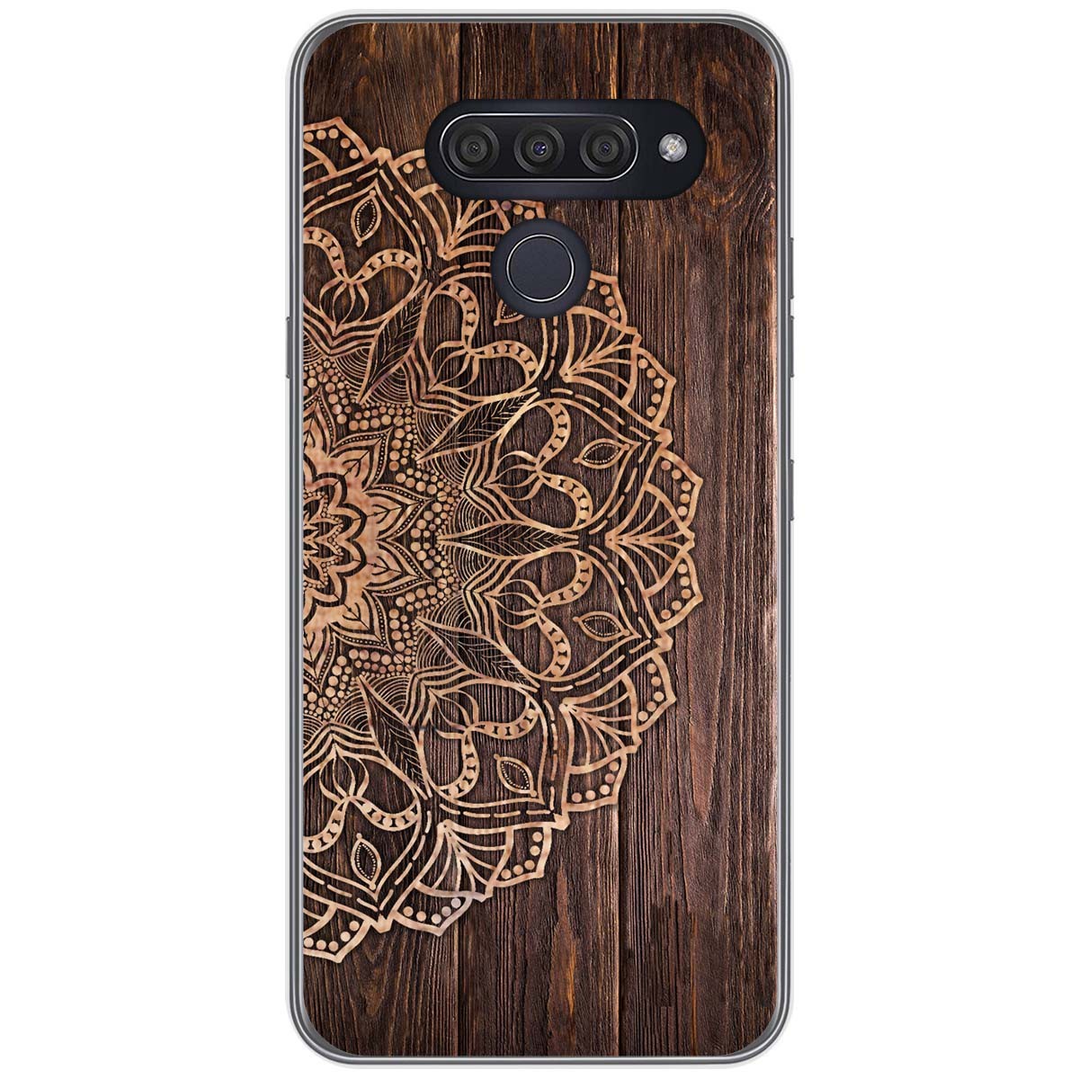 Funda Gel Tpu para Lg Q60 / K50 diseño Madera 06 Dibujos
