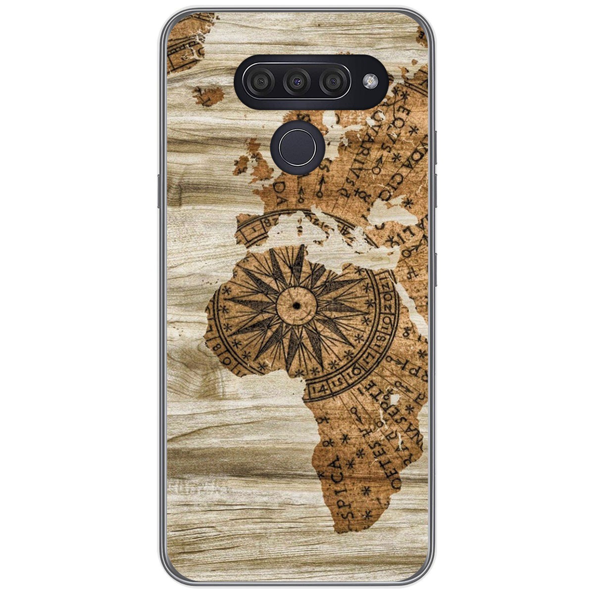 Funda Gel Tpu para Lg Q60 / K50 diseño Madera 07 Dibujos
