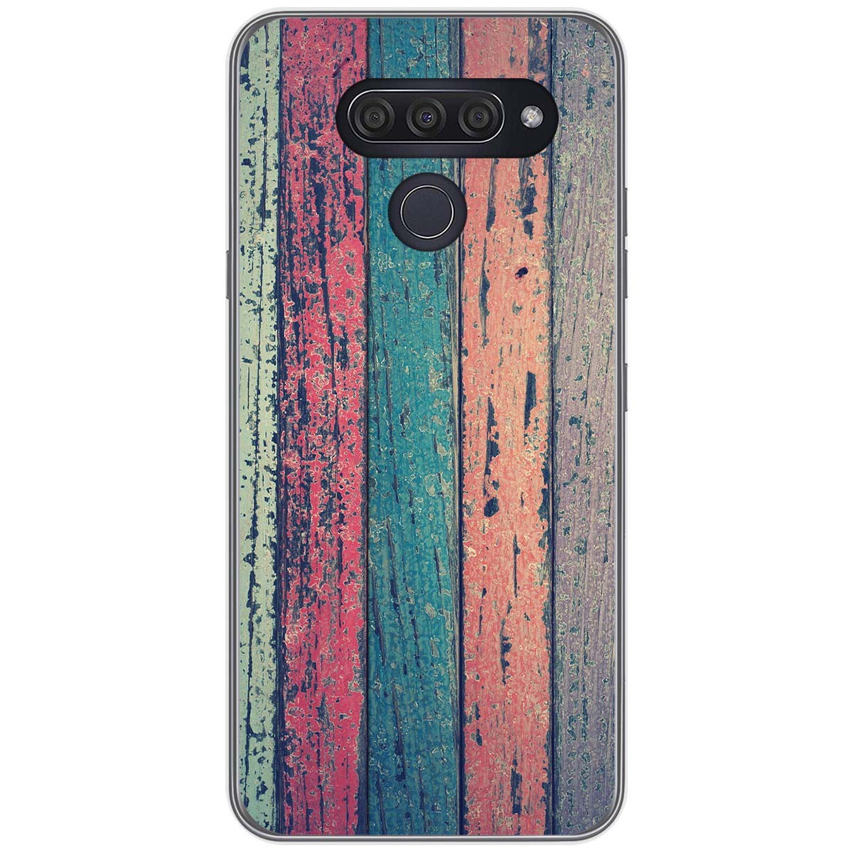 Funda Gel Tpu para Lg Q60 / K50 diseño Madera 10 Dibujos