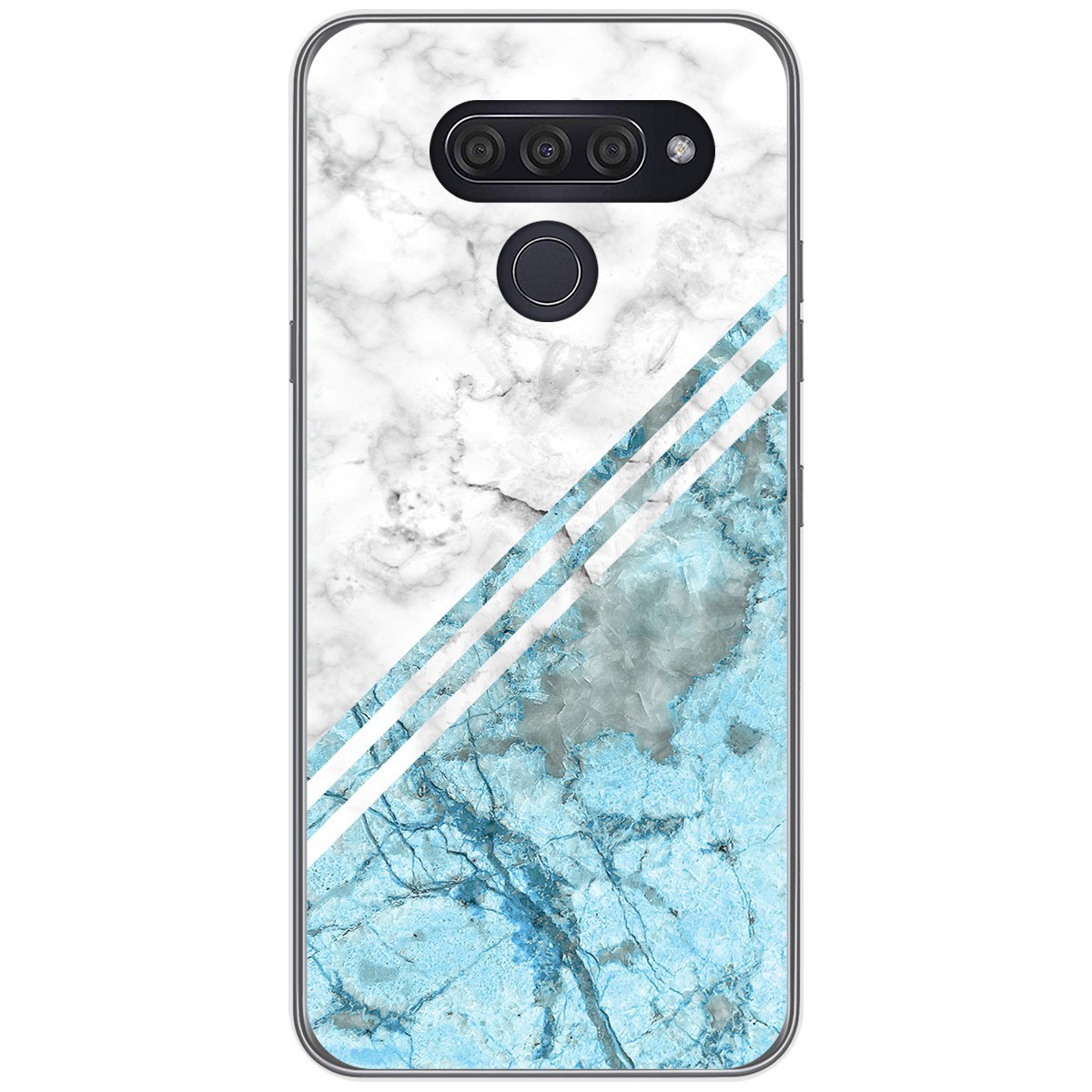 Funda Gel Tpu para Lg Q60 / K50 diseño Mármol 02 Dibujos