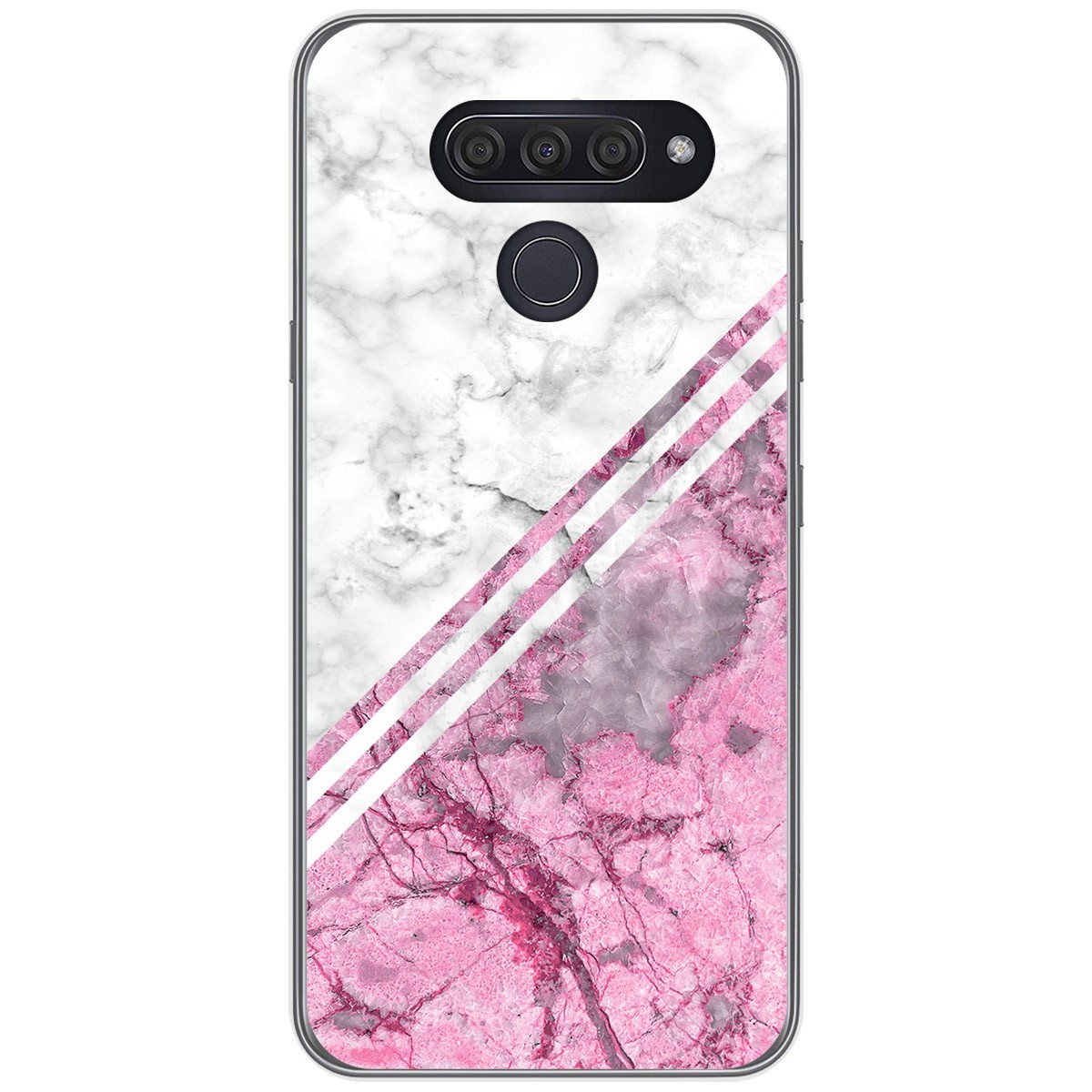 Funda Gel Tpu para Lg Q60 / K50 diseño Mármol 03 Dibujos