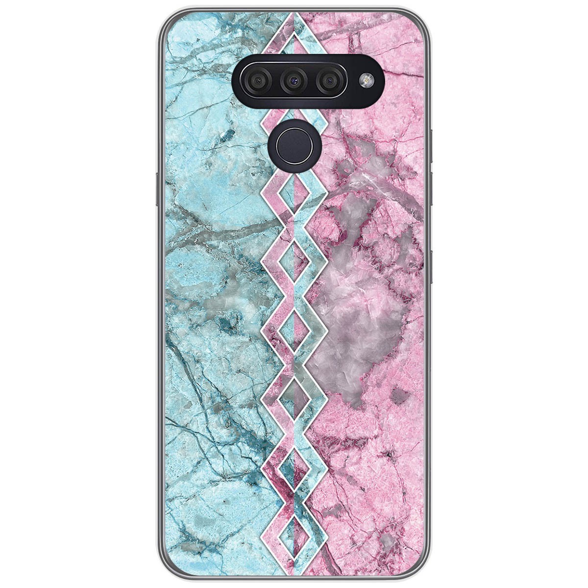 Funda Gel Tpu para Lg Q60 / K50 diseño Mármol 08 Dibujos