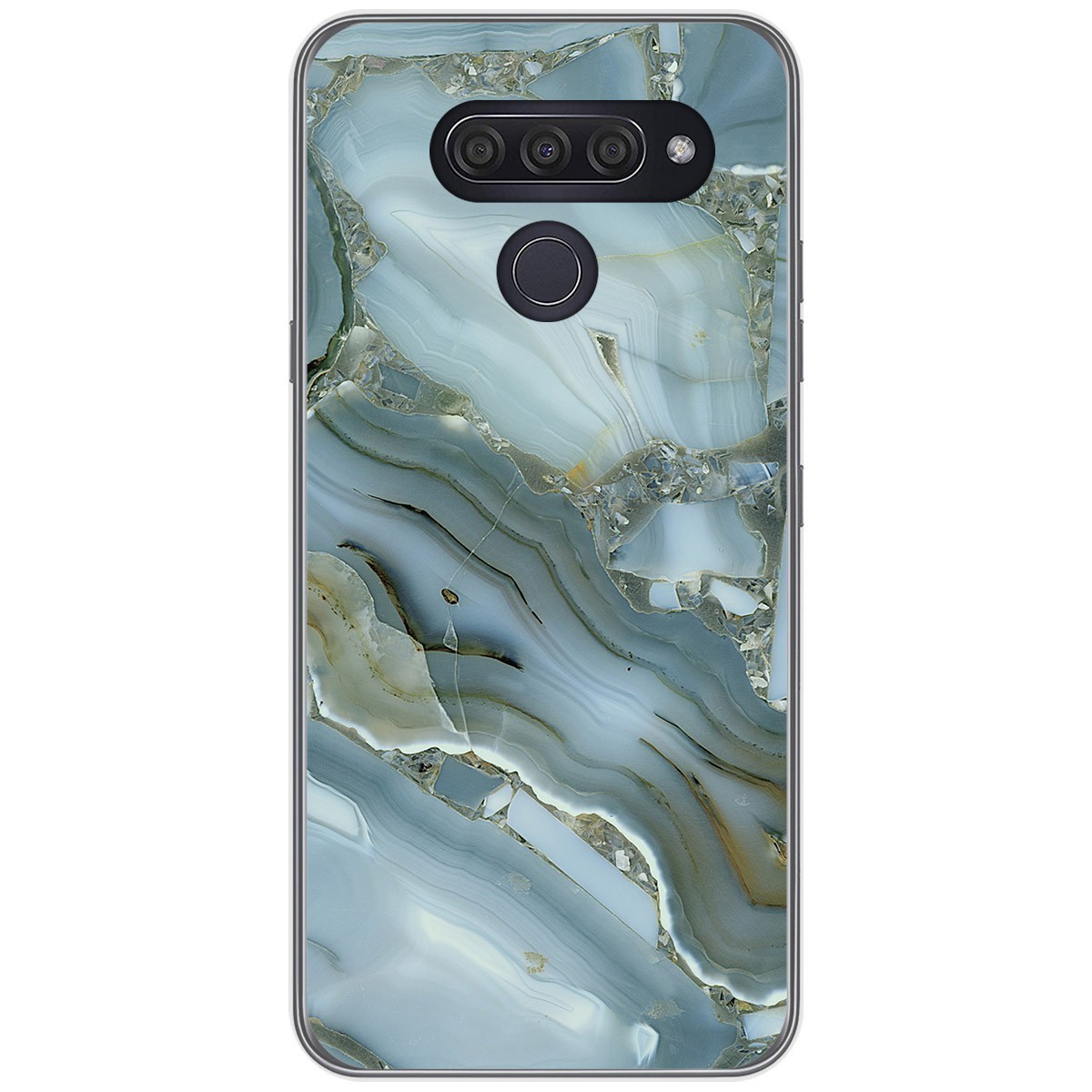 Funda Gel Tpu para Lg Q60 / K50 diseño Mármol 09 Dibujos