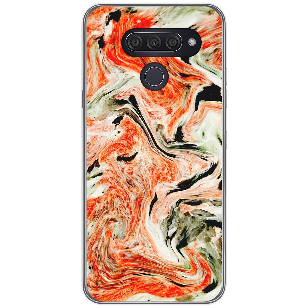 Funda Gel Tpu para Lg Q60 / K50 diseño Mármol 12 Dibujos