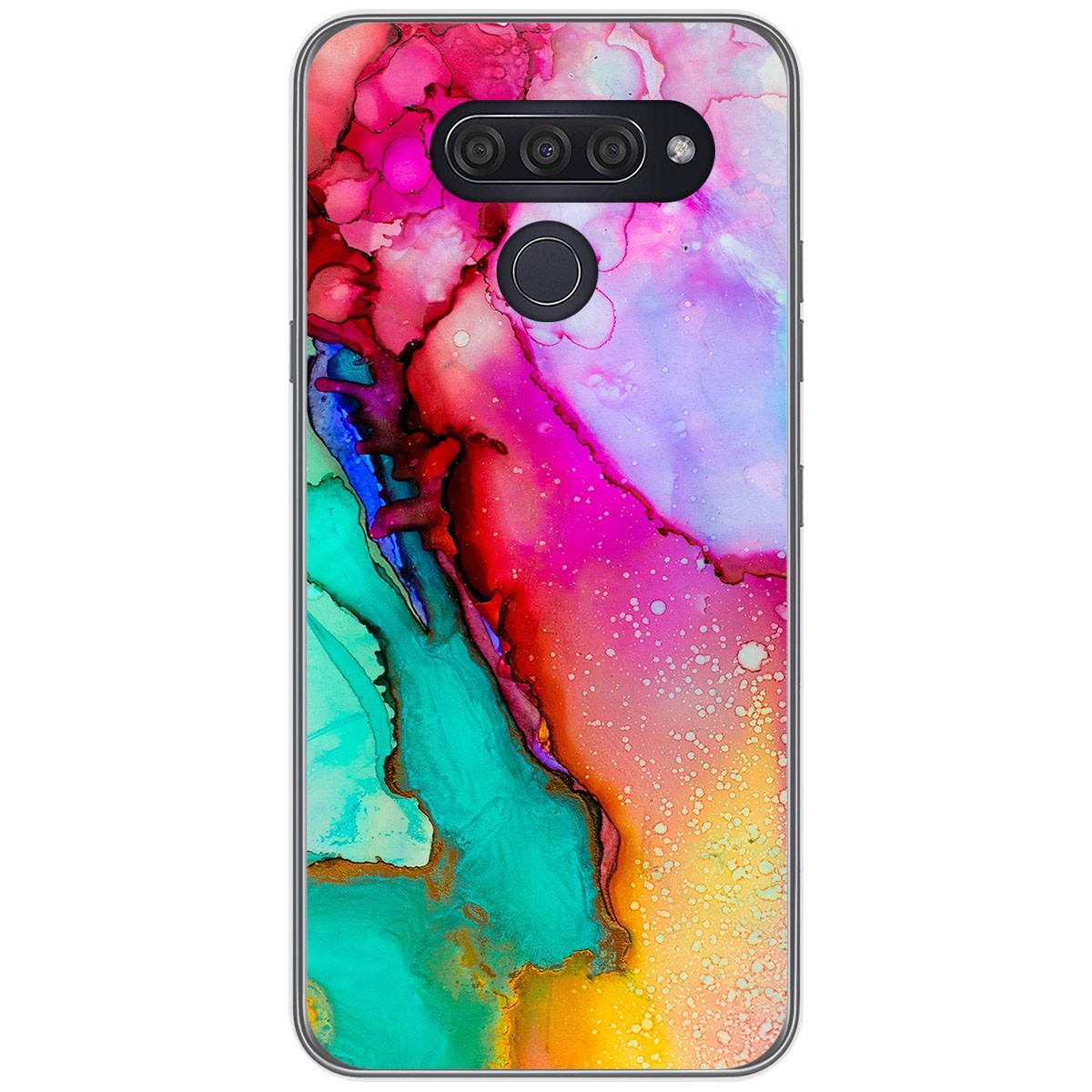 Funda Gel Tpu para Lg Q60 / K50 diseño Mármol 15 Dibujos