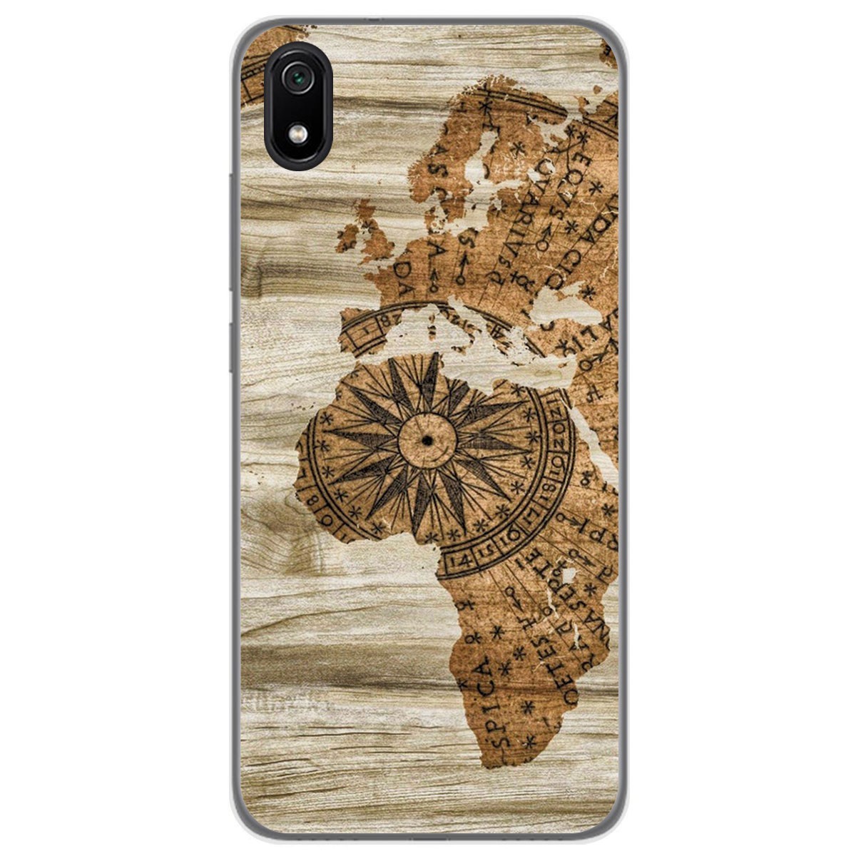 Funda Gel Tpu para Xiaomi Redmi 7A diseño Madera 07 Dibujos