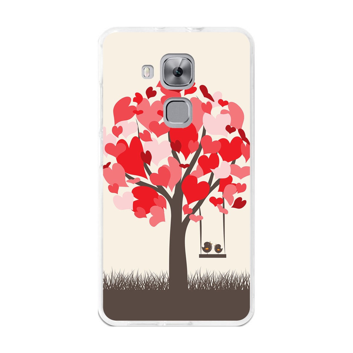 Funda Gel Tpu para Huawei Nova Plus Diseño Pajaritos Dibujos