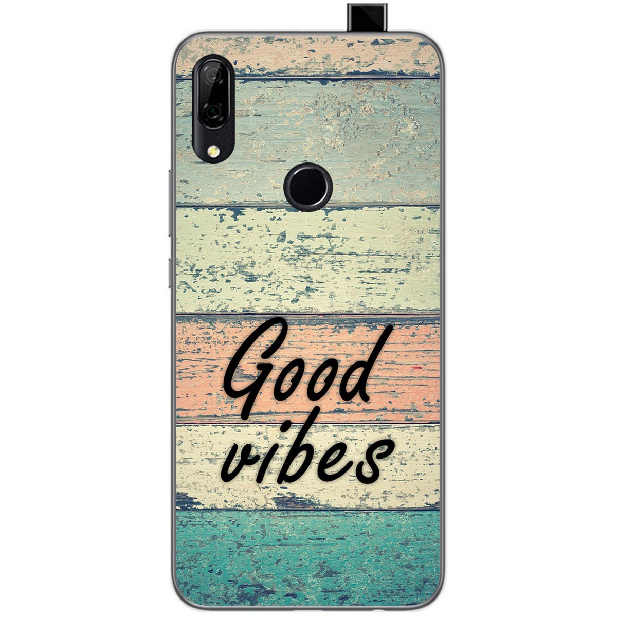 Funda Gel Tpu para Huawei P Smart Z diseño Madera 01 Dibujos