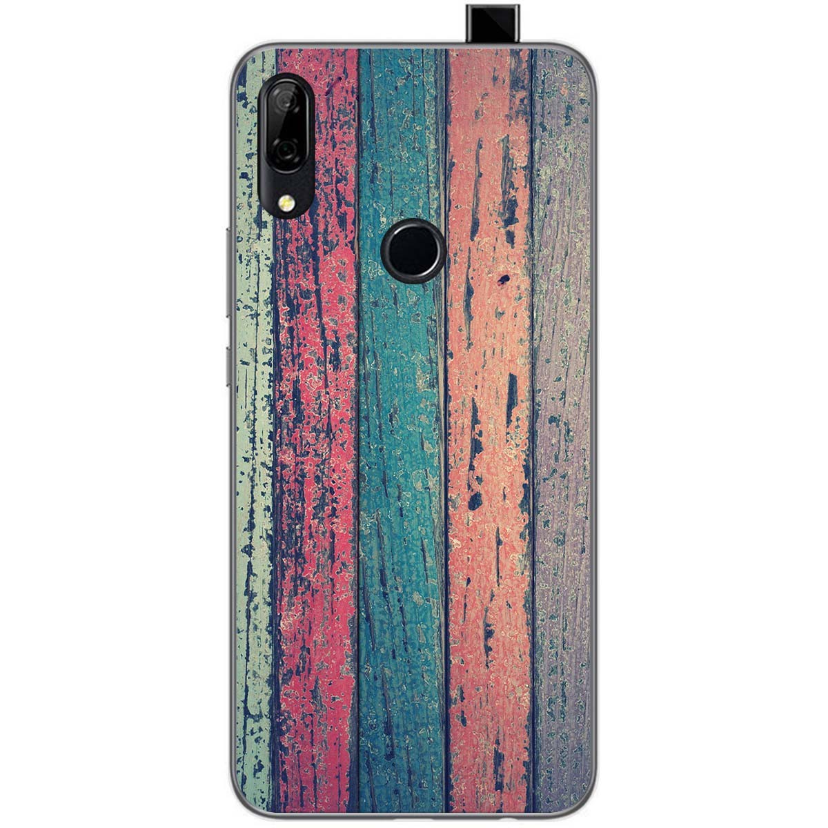 Funda Gel Tpu para Huawei P Smart Z diseño Madera 10 Dibujos