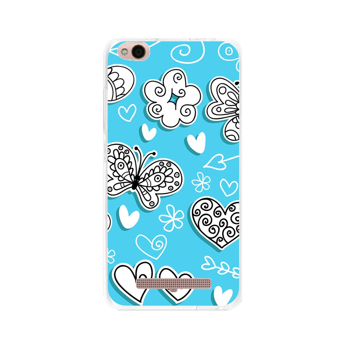 Funda Gel Tpu para Xiaomi Redmi 4A Diseño Mariposas Dibujos