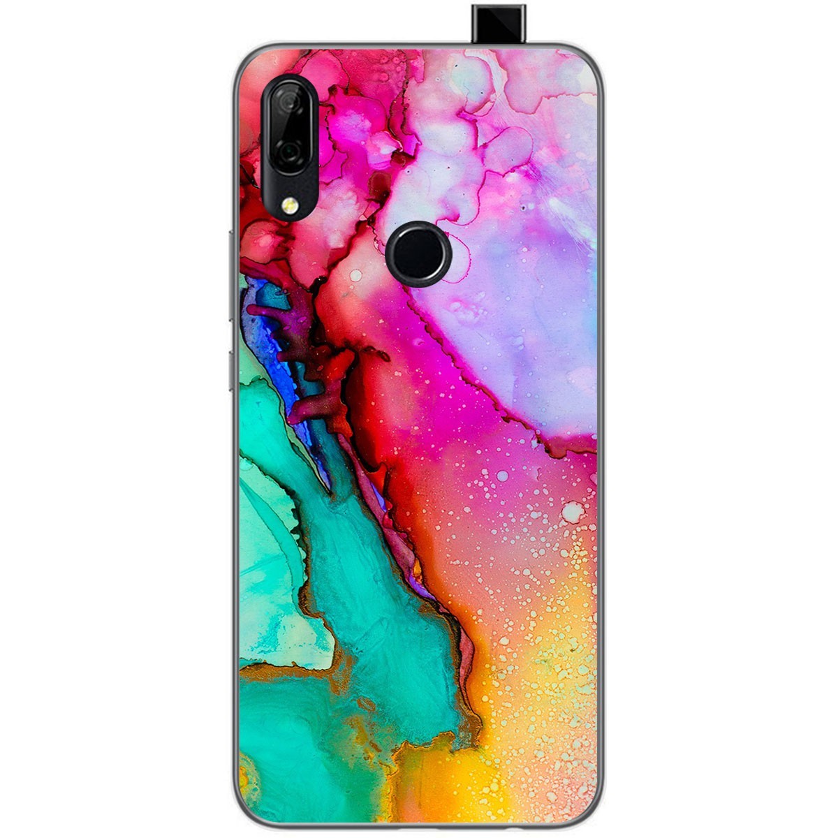 Funda Gel Tpu para Huawei P Smart Z diseño Mármol 15 Dibujos