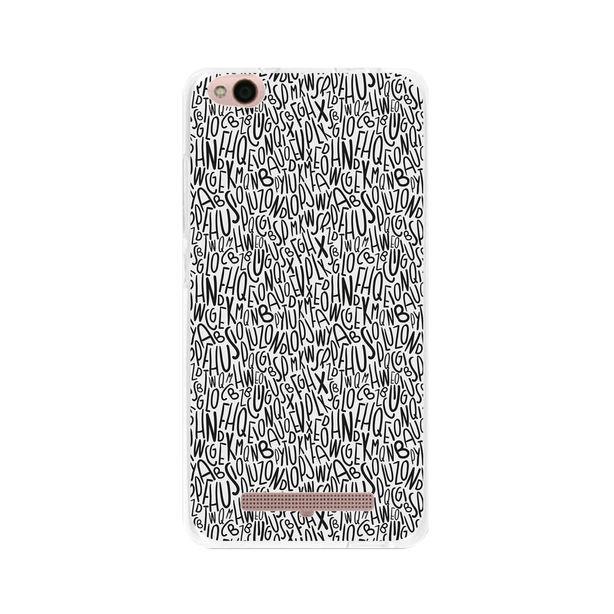 Funda Gel Tpu para Xiaomi Redmi 4A Diseño Letras Dibujos