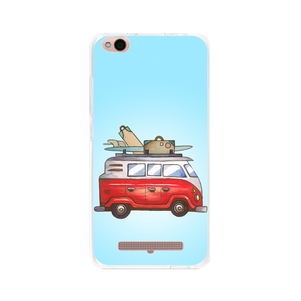 Funda Gel Tpu para Xiaomi Redmi 4A Diseño Furgoneta Dibujos