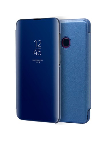 Funda Flip Cover Clear View para Samsung Galaxy A40 color Azul