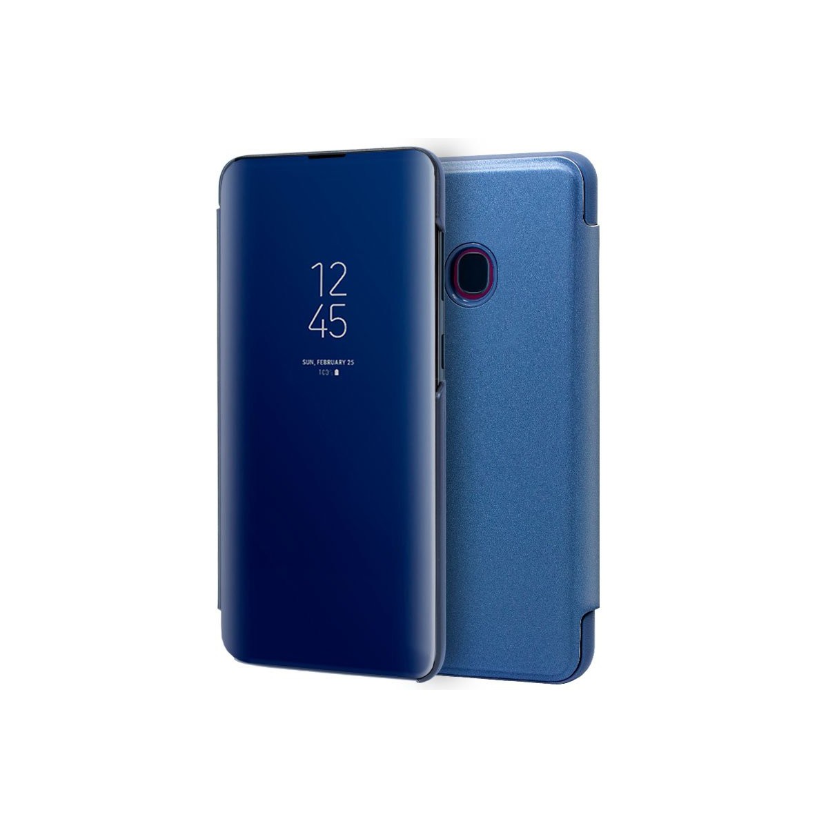 Funda Flip Cover Clear View para Samsung Galaxy A40 color Azul