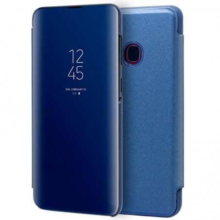 Funda Flip Cover Clear View para Samsung Galaxy A40 color Azul
