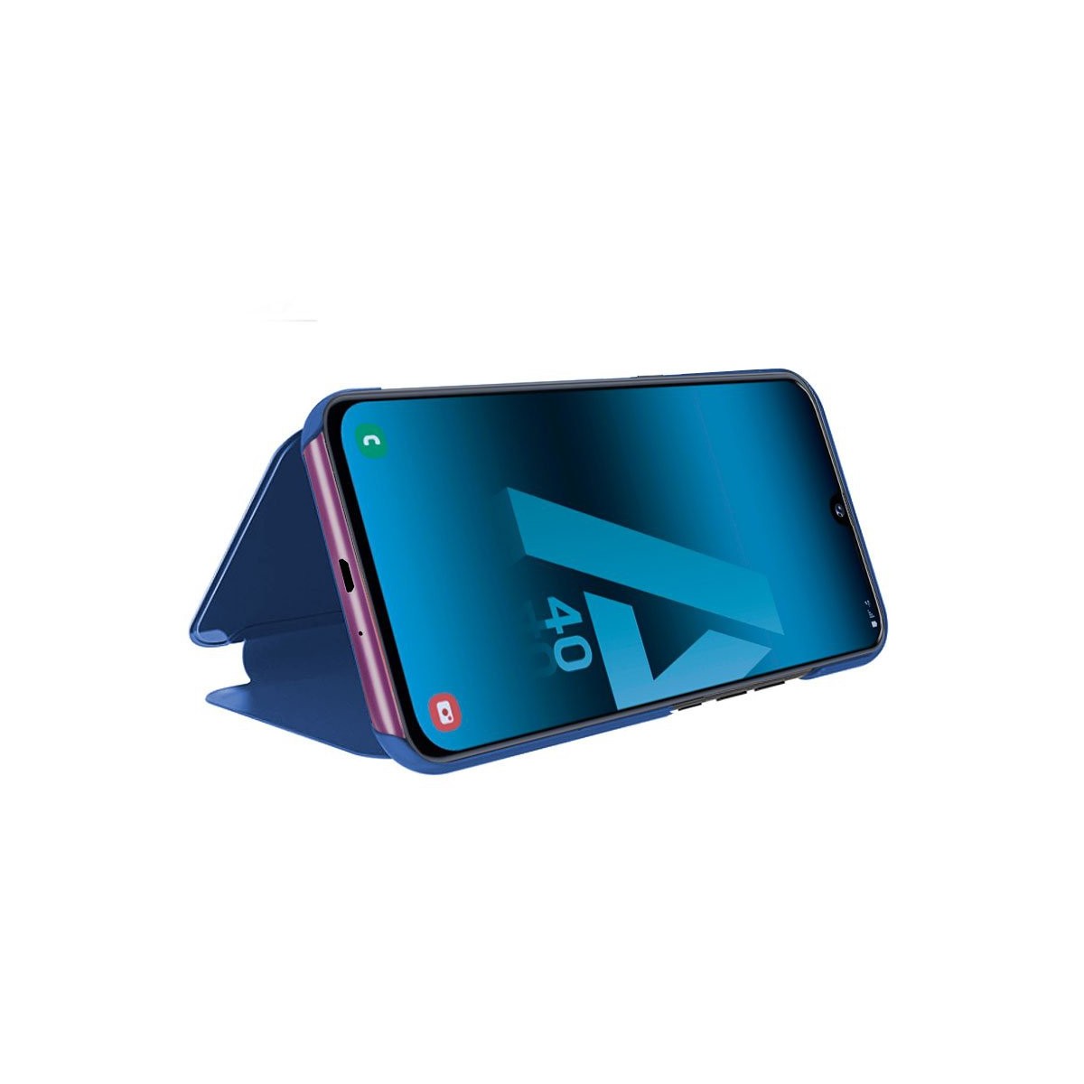 Funda Flip Cover Clear View para Samsung Galaxy A40 color Azul