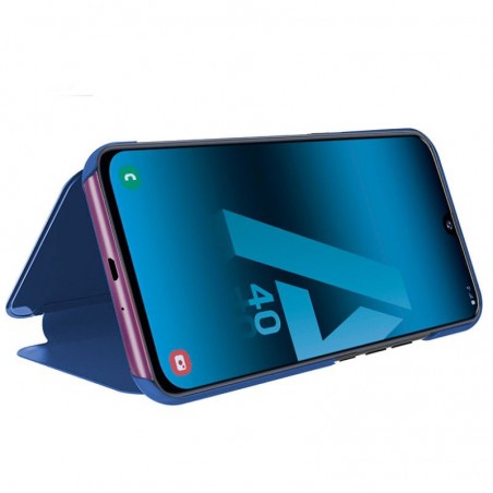 Funda Flip Cover Clear View para Samsung Galaxy A40 color Azul