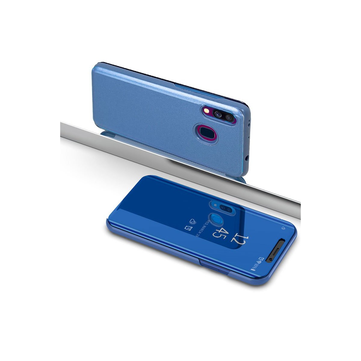Funda Flip Cover Clear View para Samsung Galaxy A40 color Azul