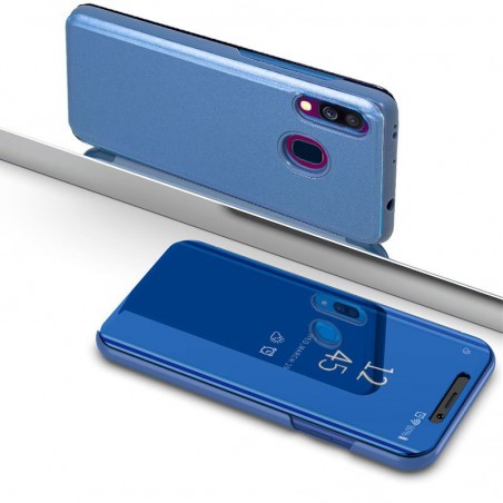 Funda Flip Cover Clear View para Samsung Galaxy A40 color Azul