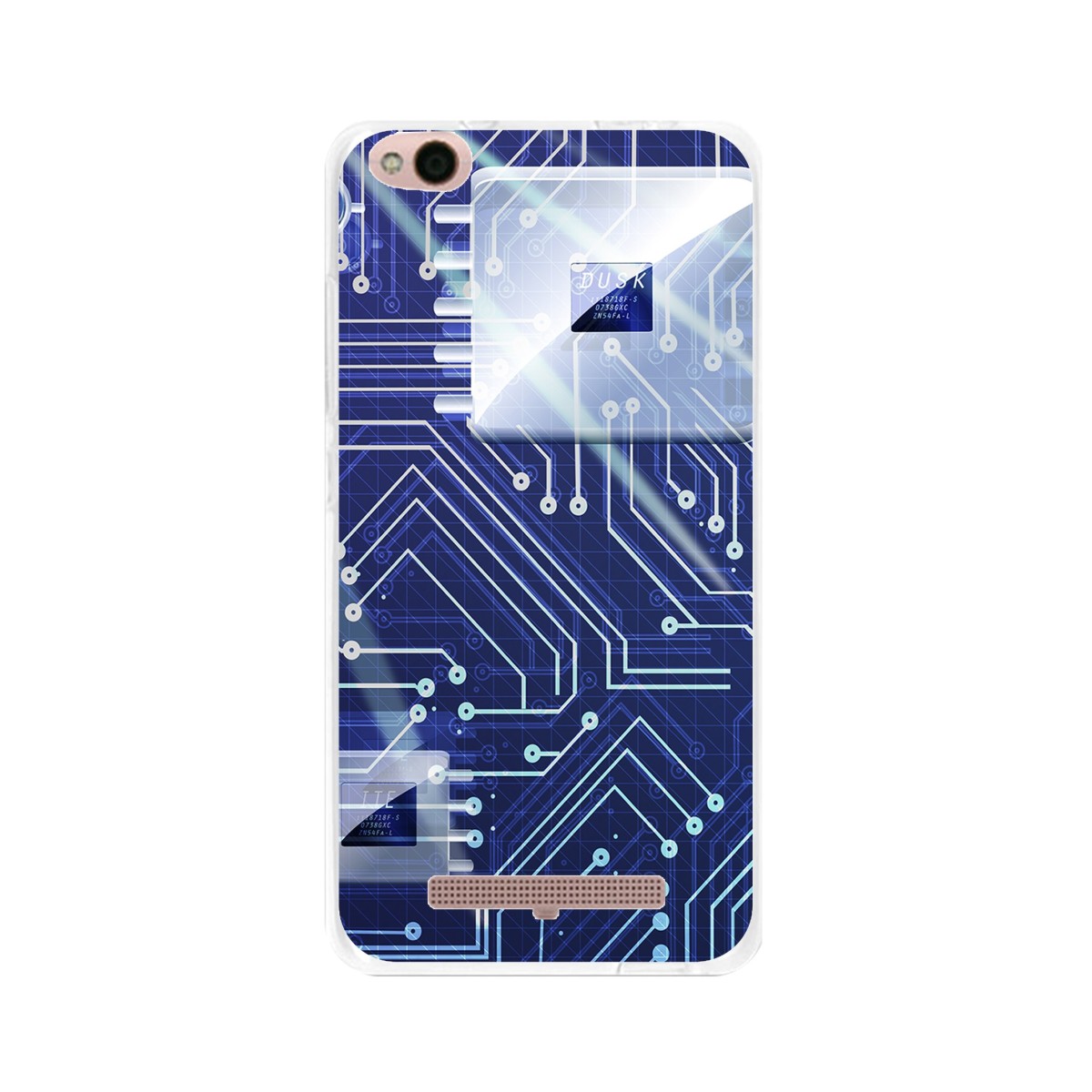 Funda Gel Tpu para Xiaomi Redmi 4A Diseño Circuito Dibujos
