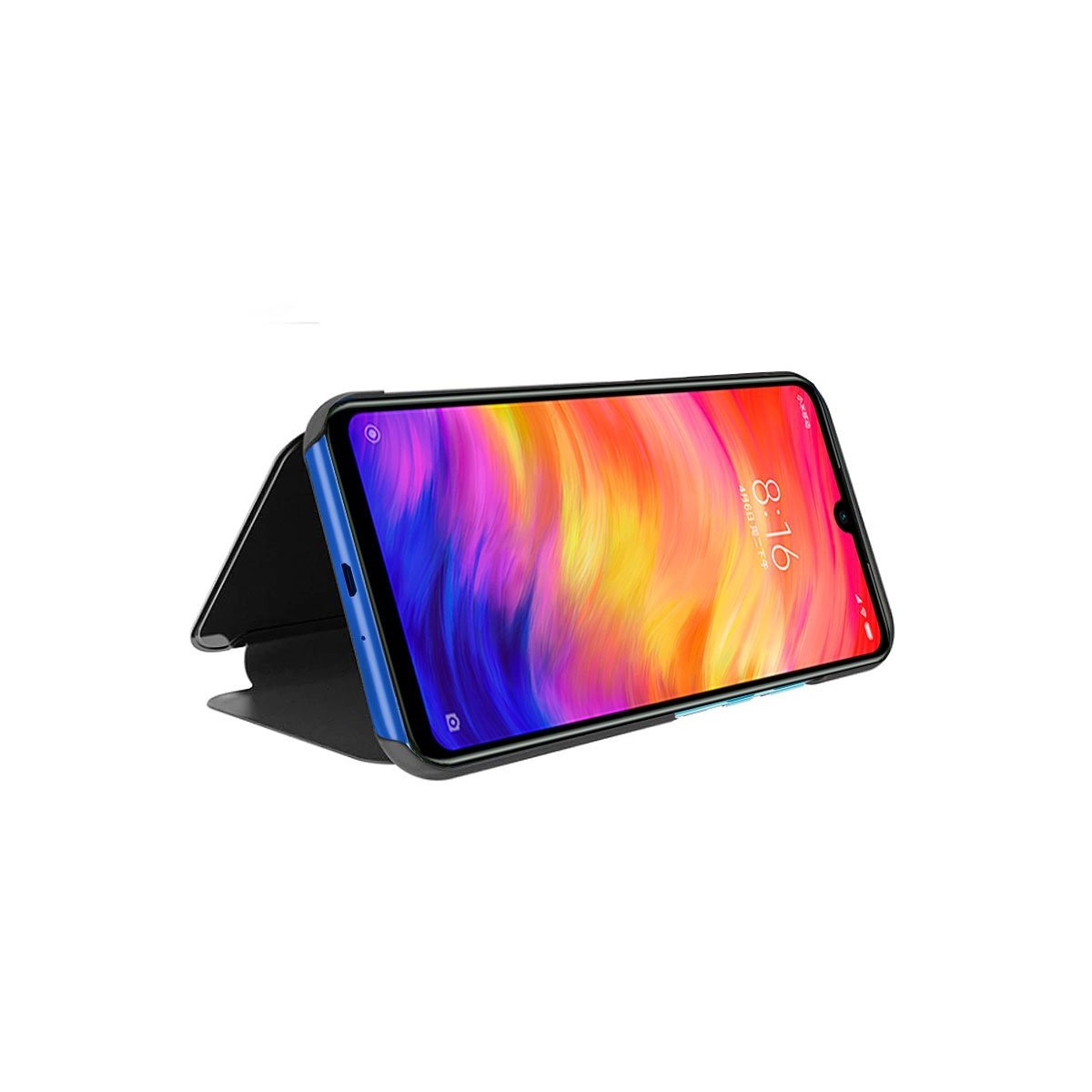 Funda Flip Cover Clear View para Xiaomi Redmi Note 7 color Negra