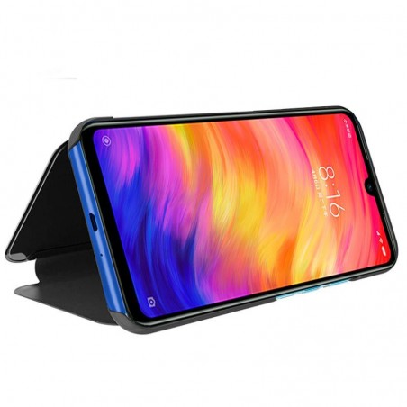 Funda Flip Cover Clear View para Xiaomi Redmi Note 7 color Negra