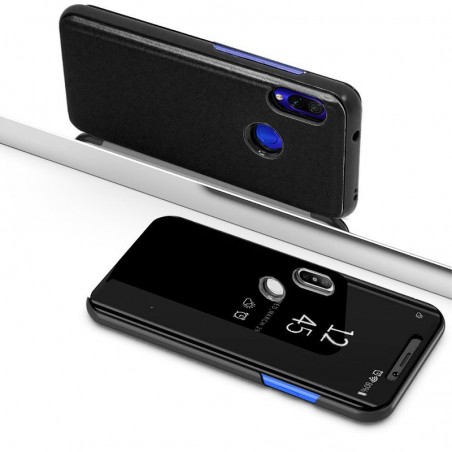 Funda Flip Cover Clear View para Xiaomi Redmi Note 7 color Negra